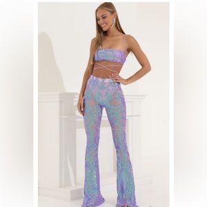 Peony Sequin two piece set NWT